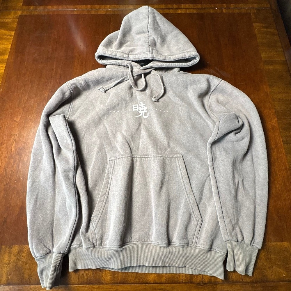 Naruto Shippuden Itachi Uchiha Pullover Hoodie Gray Size S